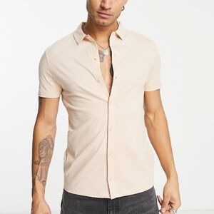 ASOS design men’s short sleeve button down, size S